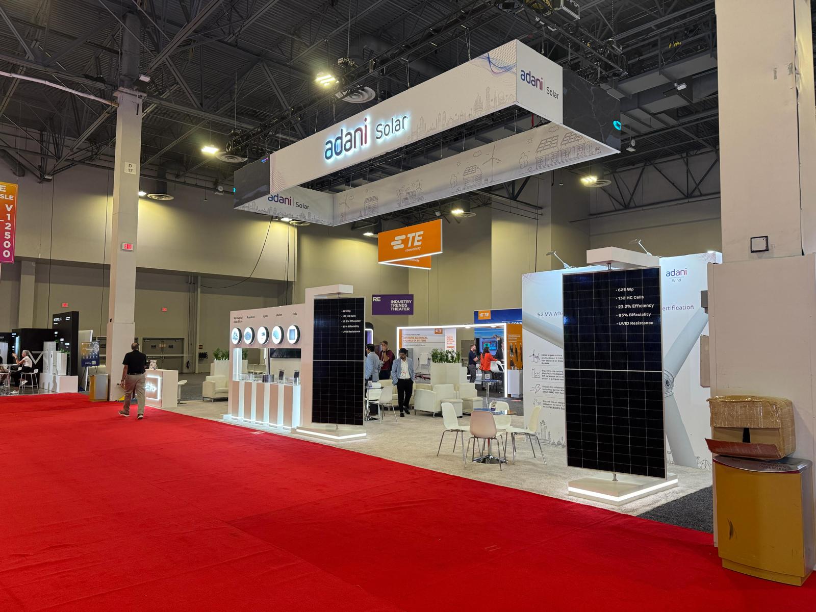 Adani Solar trade show booth at RE+
