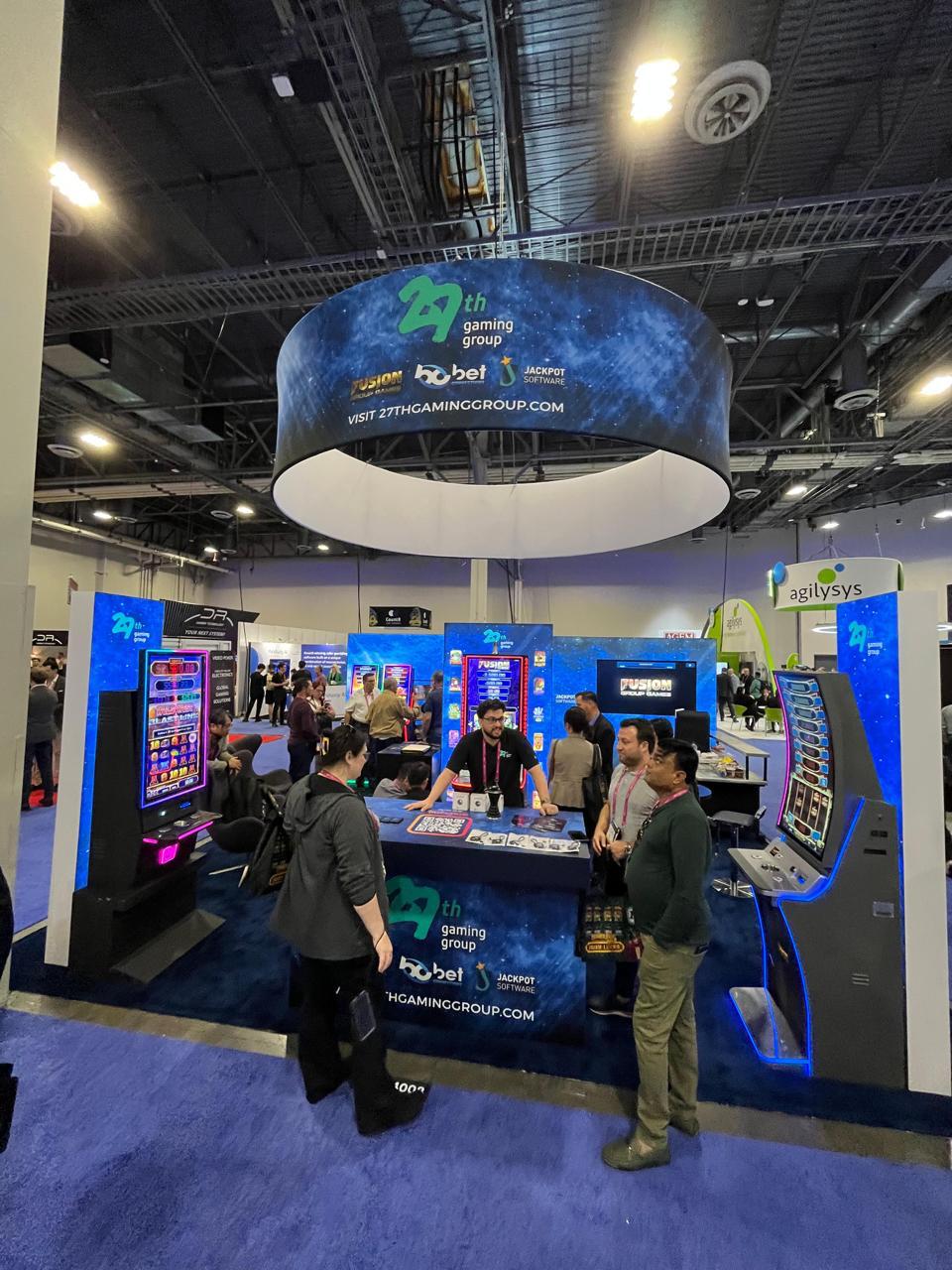 27th Gaming Group trade show booth at G2E