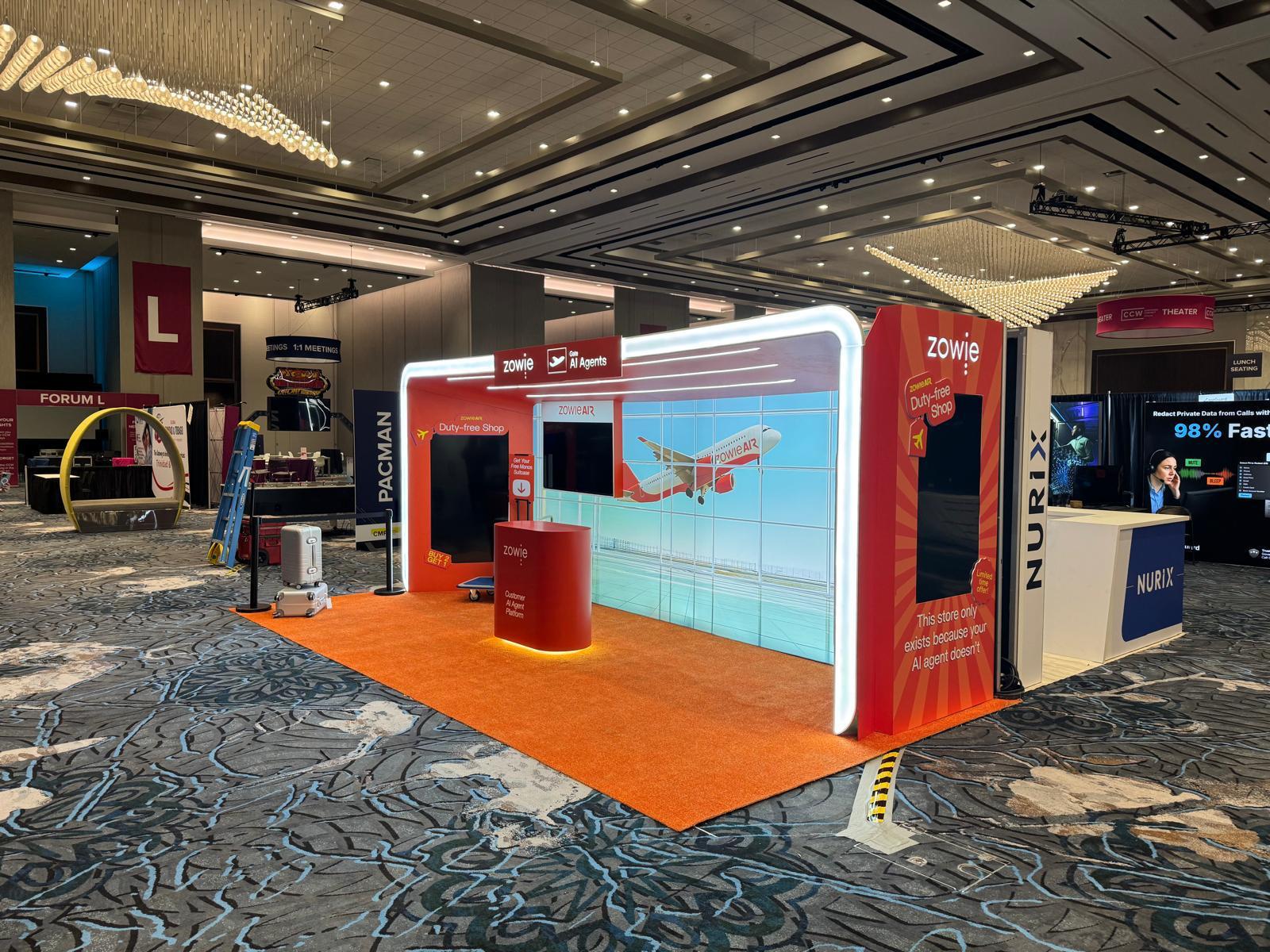 ZOWIE trade show booth at Customer Contact Week