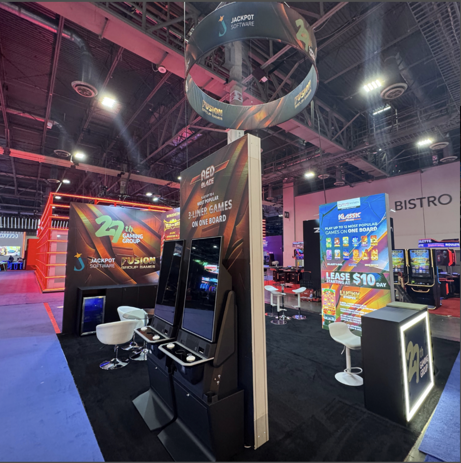 27th Gaming Group trade show booth at G2E