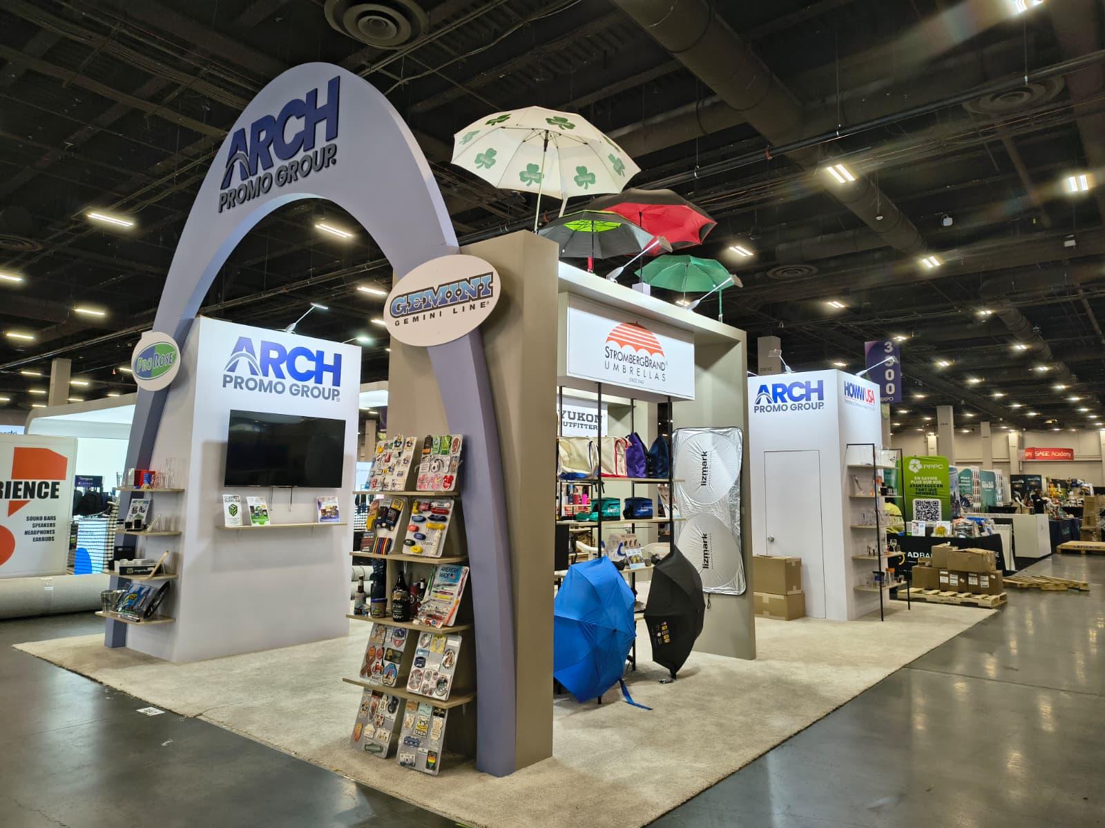 Arch Promo Group trade show booth at PPAI Expo