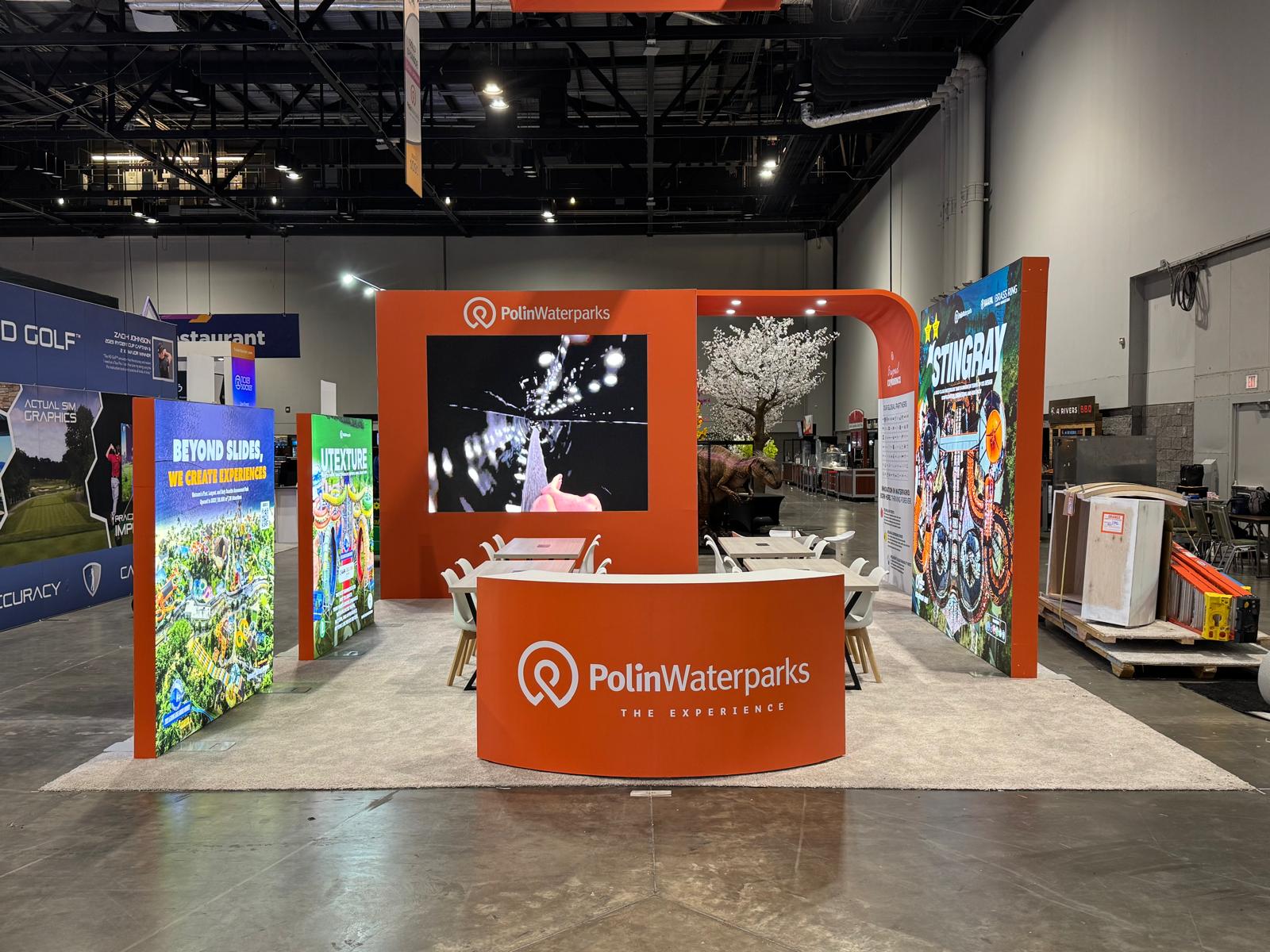 Polin Waterparks trade show booth at IAAPA Expo