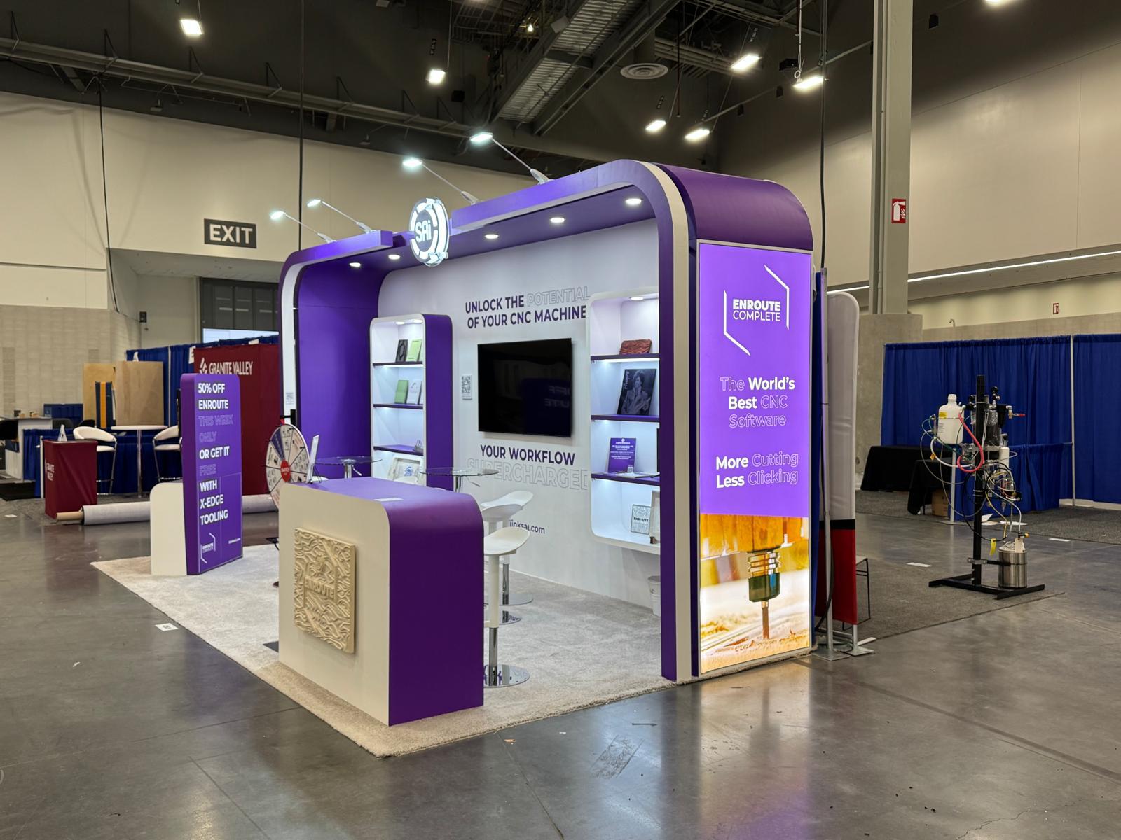 SAI trade show booth at AWFS Fair